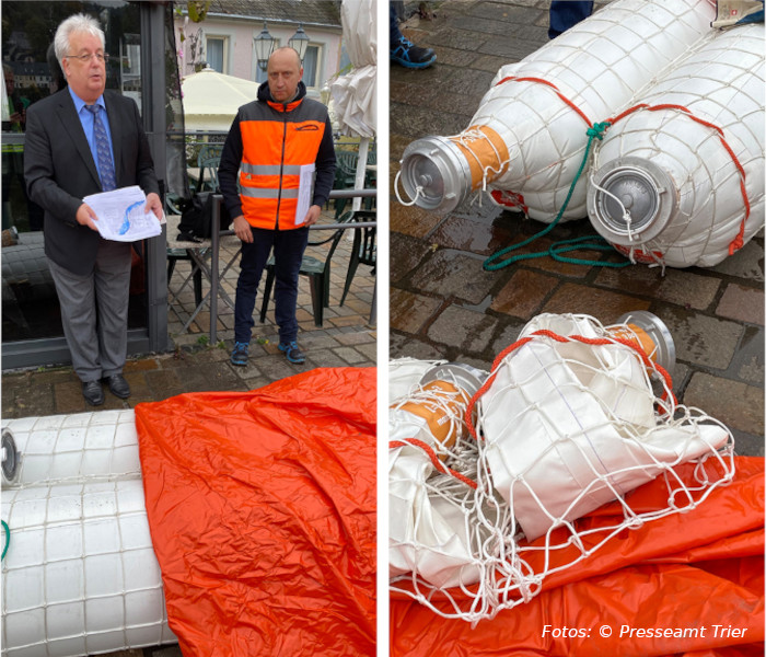 Trier - Mobiles Deichsystem getestet