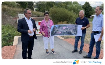 Baufortschritt des neuen Radweges bei Ockfen