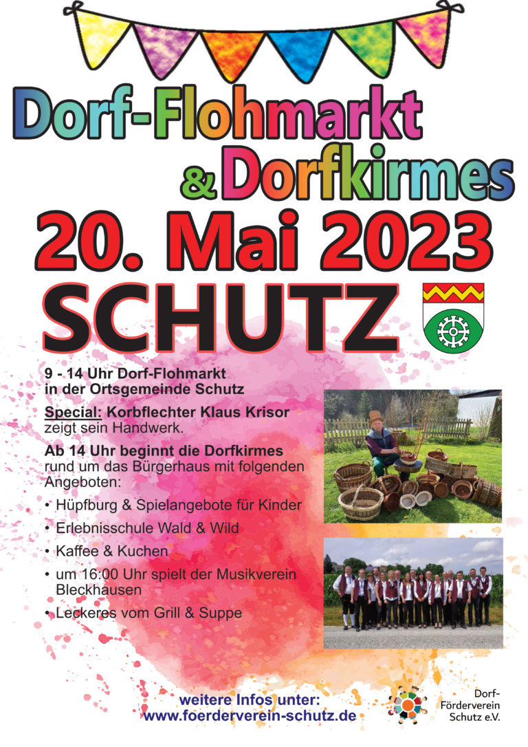 DorfFlohmarkt und Kirmes in Schutz am 20. Mai 2023 RLP Aktuell